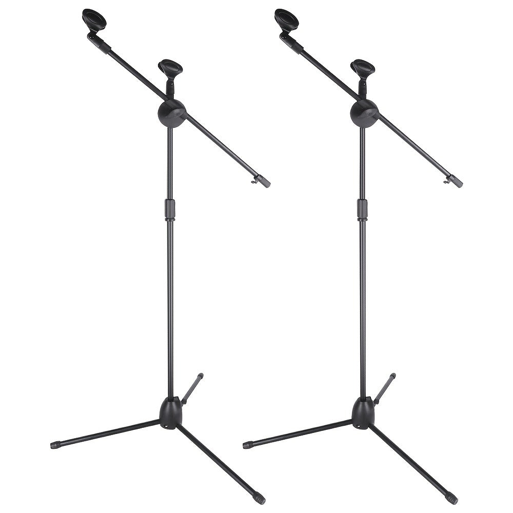 Dual-Clamp Iron Microphone Holder with Adjustable Stand for Stage and KTV