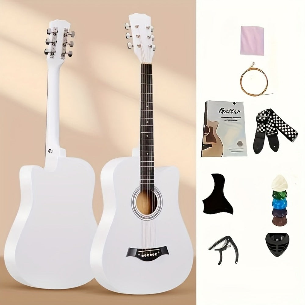 38-Inch Matte Acoustic Guitar Kit with Gig Bag and Accessories
