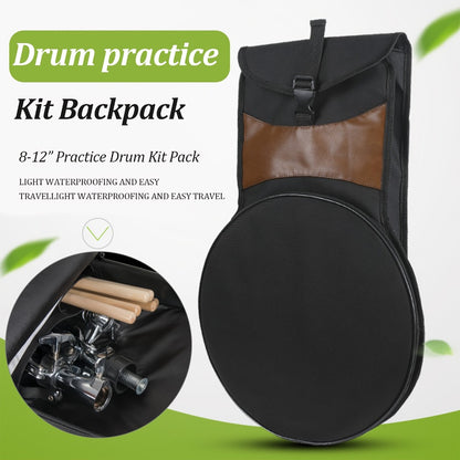 12-Inch Drum Practice Pad Set with Adjustable Snare Stand, Sticks and Bag