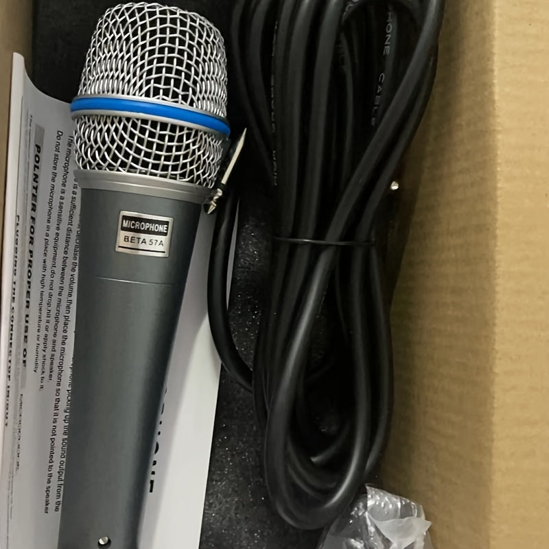 [Enhanced Vocal Clarity] Professional Wired Dynamic Microphone | 57A Supercardioid | Enhanced Vocal Clarity | Ideal for Karaoke, Live Streaming, and Recording | Includes Holder, Storage Bag, and Manual