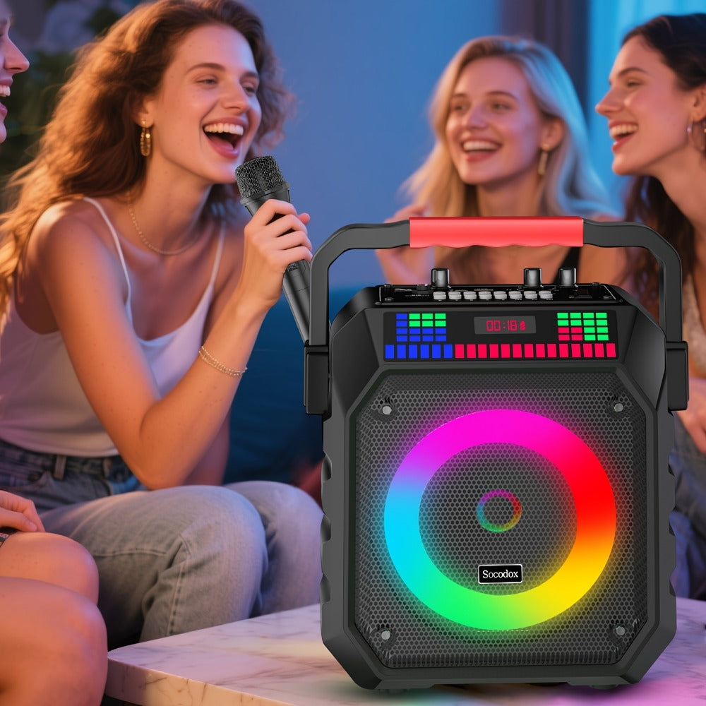 Portable PA Speaker, 20W, Wireless, USB, Karaoke, System, Featuring for Parties