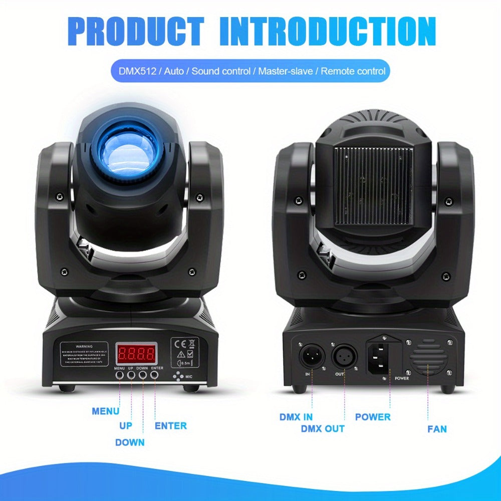 Moving Head DJ Light, RGBW, DMX Control, LED, Party for Stage and Party Lighting
