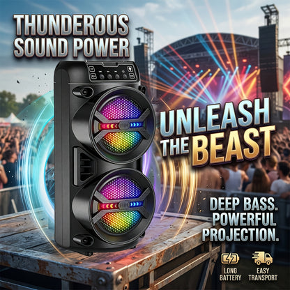 Peak 6500W Professional-Grade Subwoofer Wireless Speaker with Lightweight And Portable Design, High-Dynamic Sound Field Performance, Studio Recording Equipment, RGB Ambience Light Effects, Essential for Easter/Mother'S Day Parties