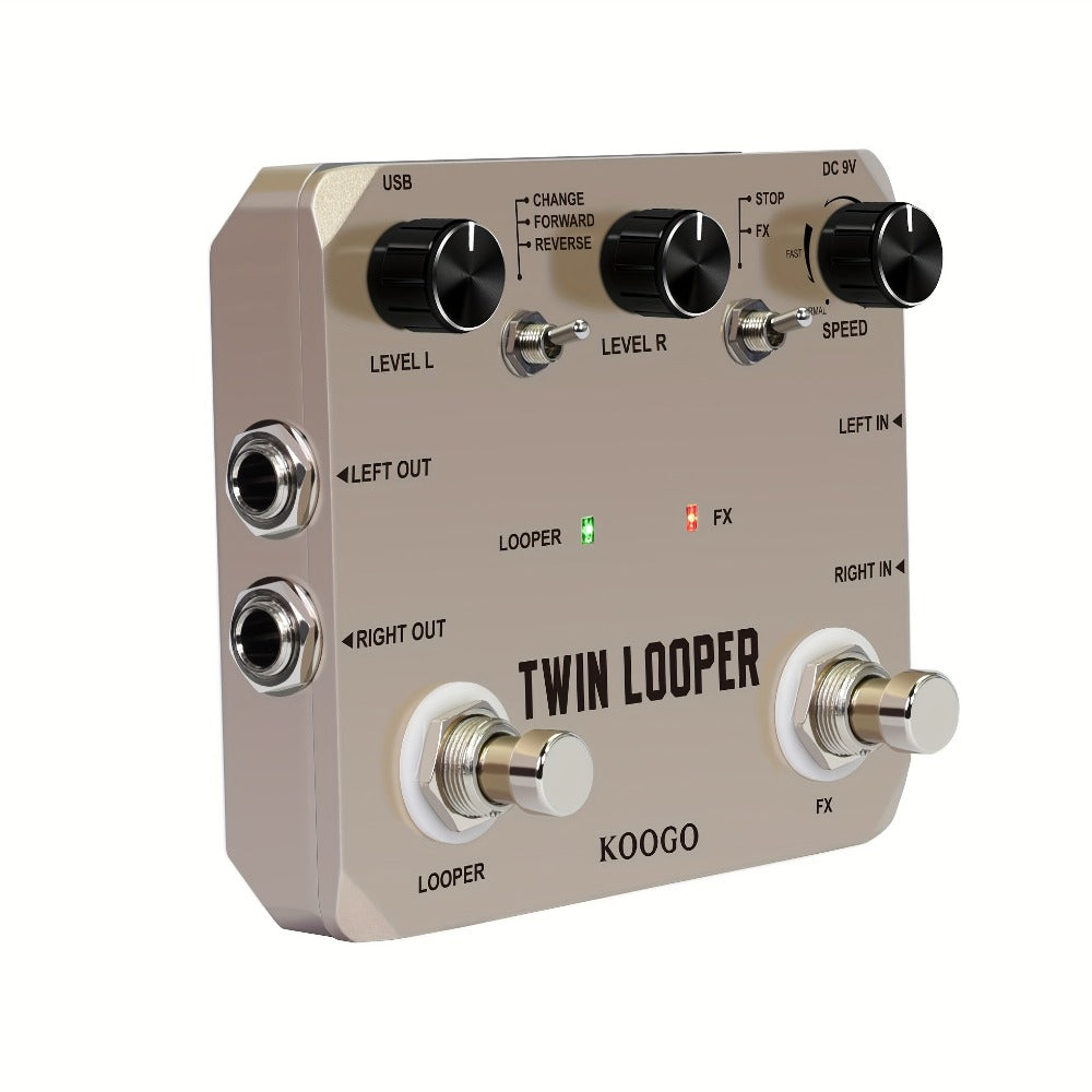 Guitar Effects Pedal, USB, Adjustable, Looper for Electric Guitar Or Bass Tone Shaping
