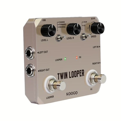Guitar Effects Pedal, USB, Adjustable, Looper for Electric Guitar Or Bass Tone Shaping