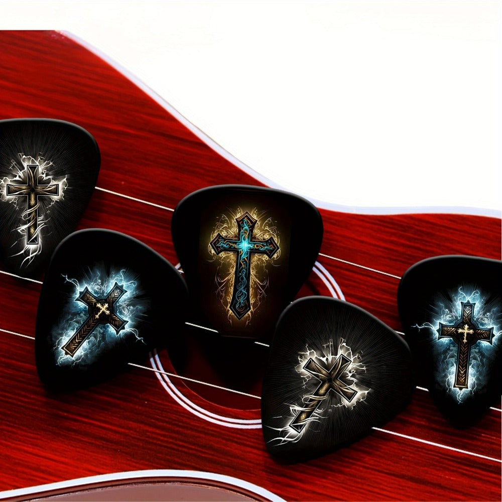 Guitar Pick Set, 50pcs, 1.0mm, 50pcs/box, Random, Cross for Practice and Performance