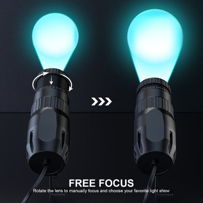 10W RGBW LED Pinspot Stage Light with Remote and Manual Focus