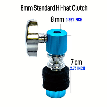 21pcs Set of Standard Cymbal Replacement Additions Including Hi-Hat Clutch, Cymbal Felts, Sleeves, Wing Nuts, Cymbal Nuts, Drum Key, And Washers for Drum Set Cymbals (Blue)
