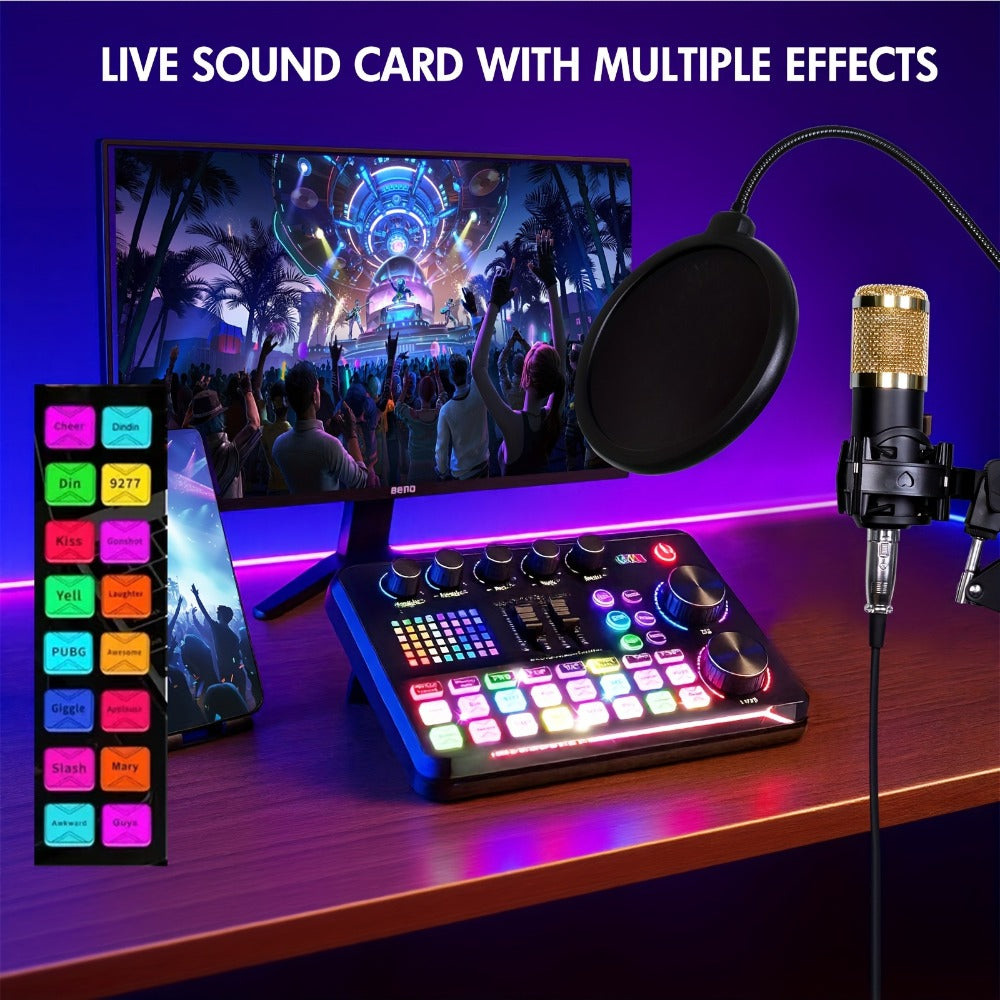 USB Audio Interface, 5V, Wireless, USB-C, Podcast, Microphone for Recording and Streaming