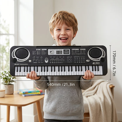 Portable Electronic Keyboard, I4250US, USB, Portable, 61-Key, Piano, Mic for Beginner