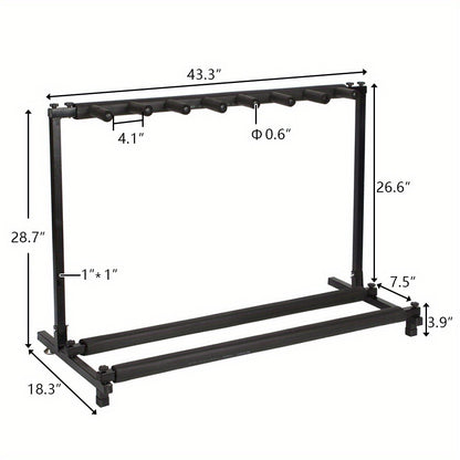 Guitar Stand, Foldable, Heavy-Duty, Rack, Style for Holding And Displaying Guitars