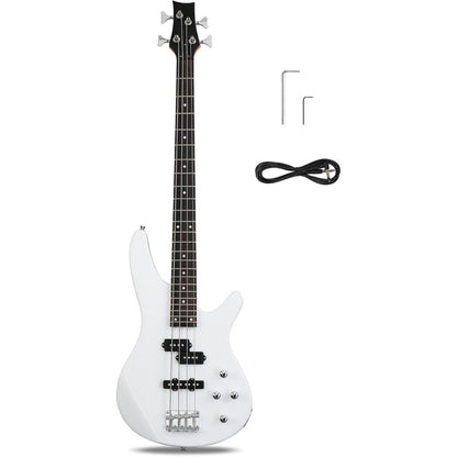 Electric Bass Guitar, Full Size, Complete, Beginner, Set for Lessons and Practice