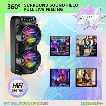 Portable PA Speaker, Dynamic, RGB, Wireless, Peak, 6500W for Parties and Karaoke