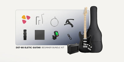 DST-80 Full Size Electric Guitar Kit with SSS Pickups and Amplifier