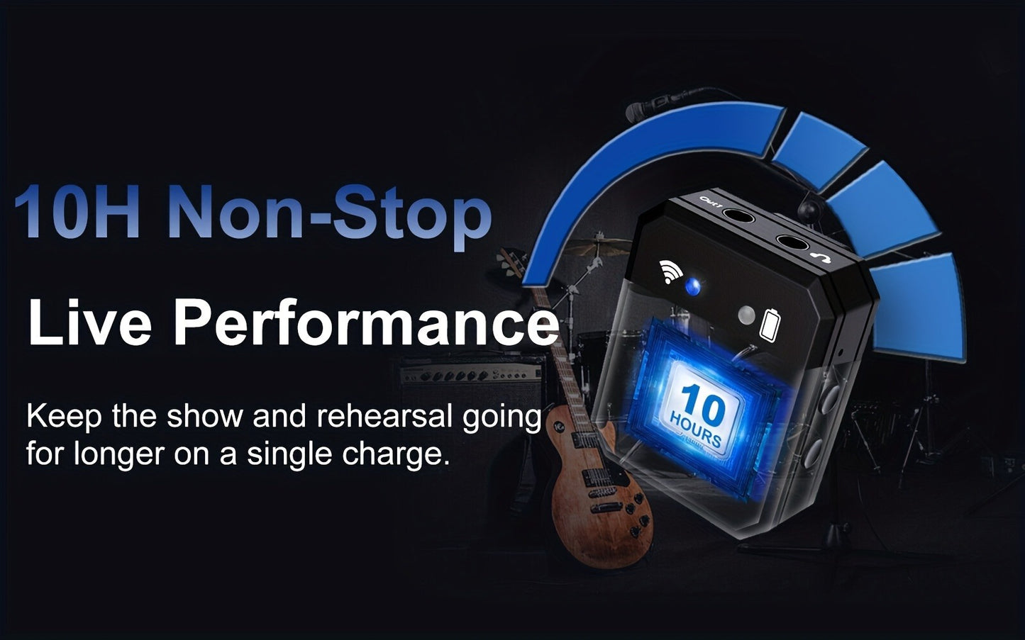 Wireless In-Ear Monitor System, 2.4 GHz Wireless for Personal Monitoring During Rehearsal