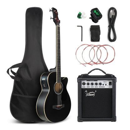 Acoustic Guitar, Black with AMP, Full Size, GLARRY, 44.5In, Full for Lessons and Practice