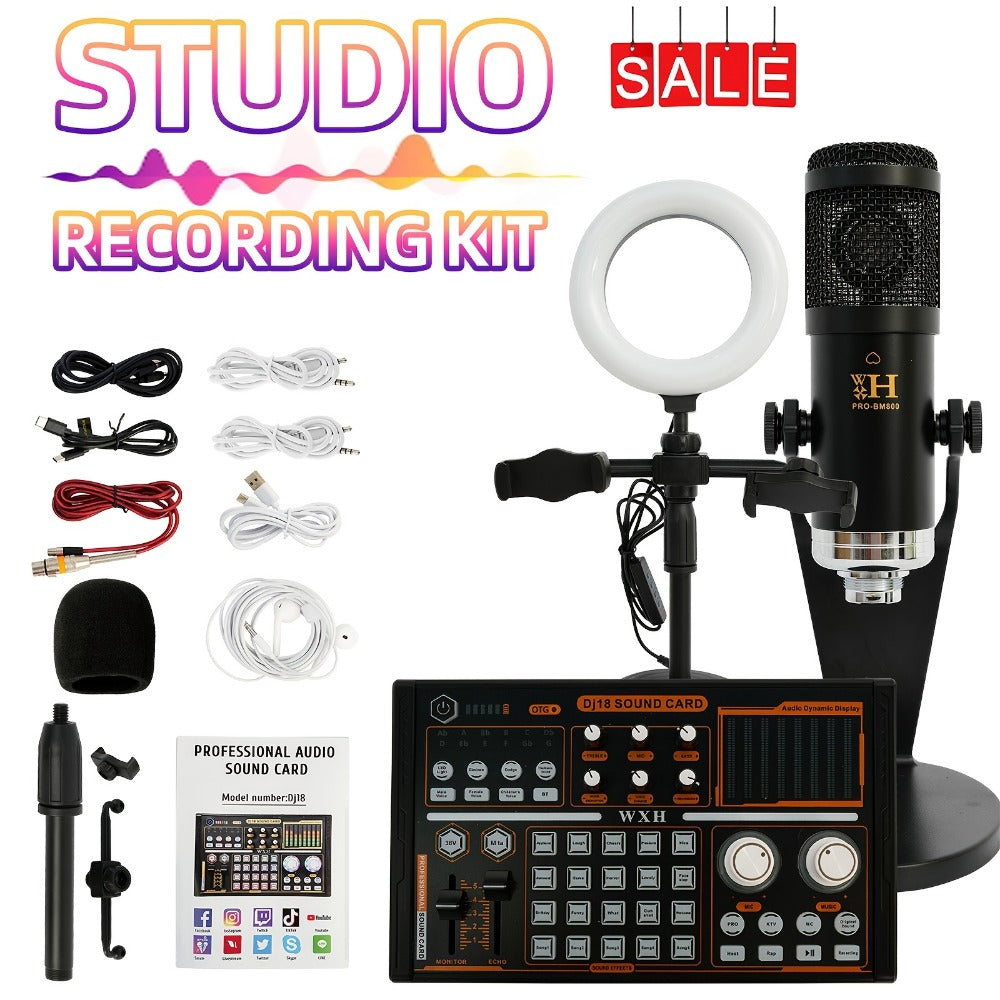 Audio Mixer, Portable, Condenser, Recording, Kit for Live Sound