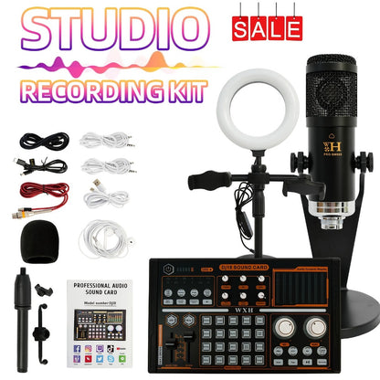 Audio Mixer, Portable, Condenser, Recording, Kit for Live Sound
