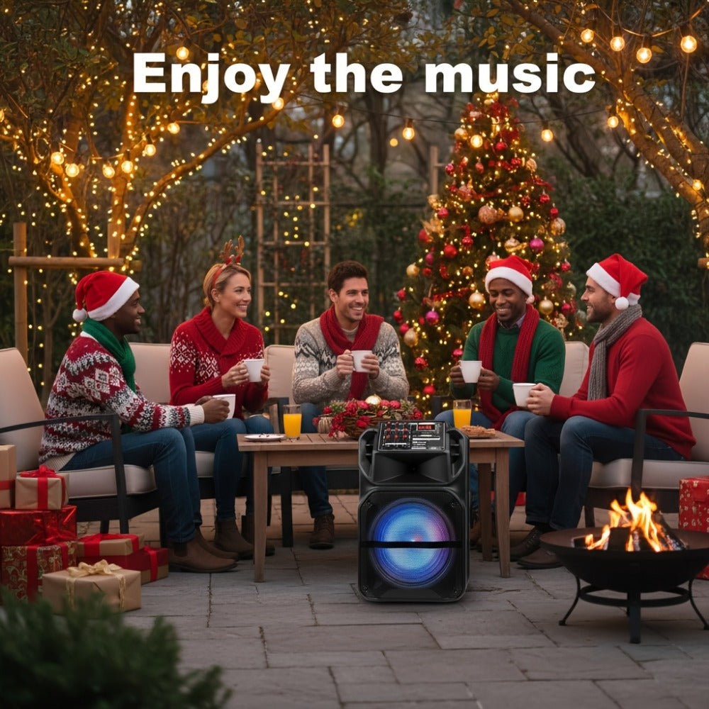 Portable PA Speaker, Wireless, Portable, 5000W, Subwoofer for Parties and Karaoke