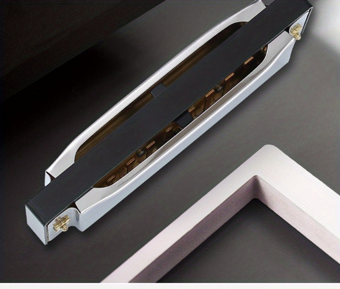 Blues Harmonica, Golden, Professional, Hole, C-Key for Blues Practice
