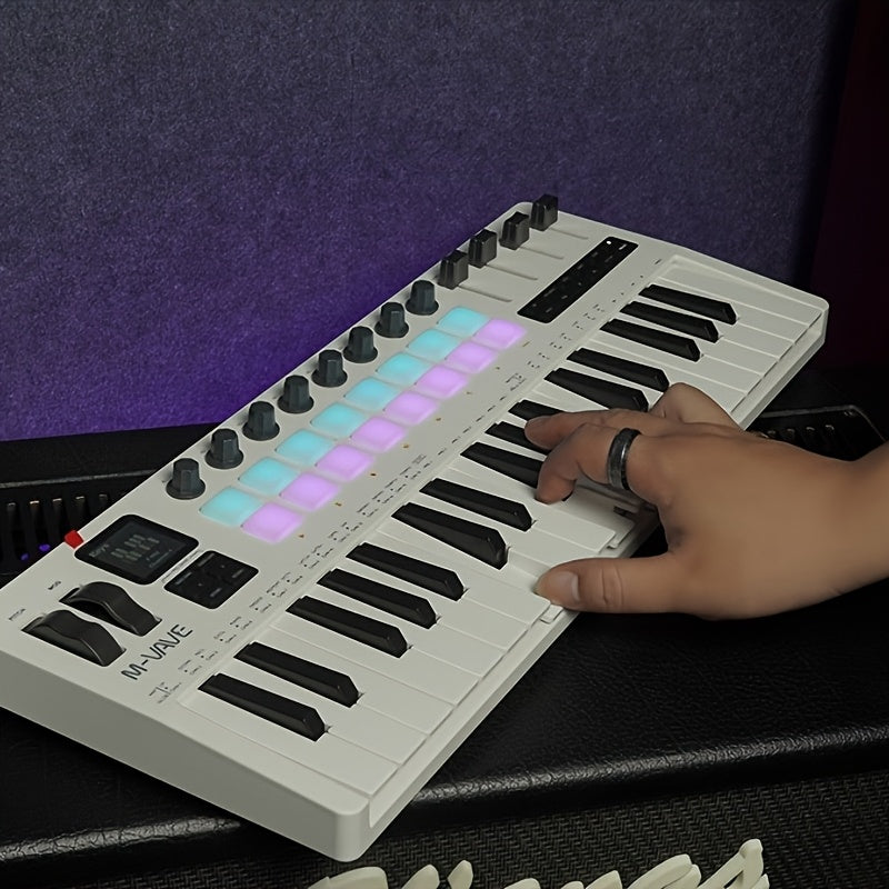 M-VAVE SMK37PRO Professional MIDI Keyboard with 37 Keys, Wireless for Music Composition And Synthesis