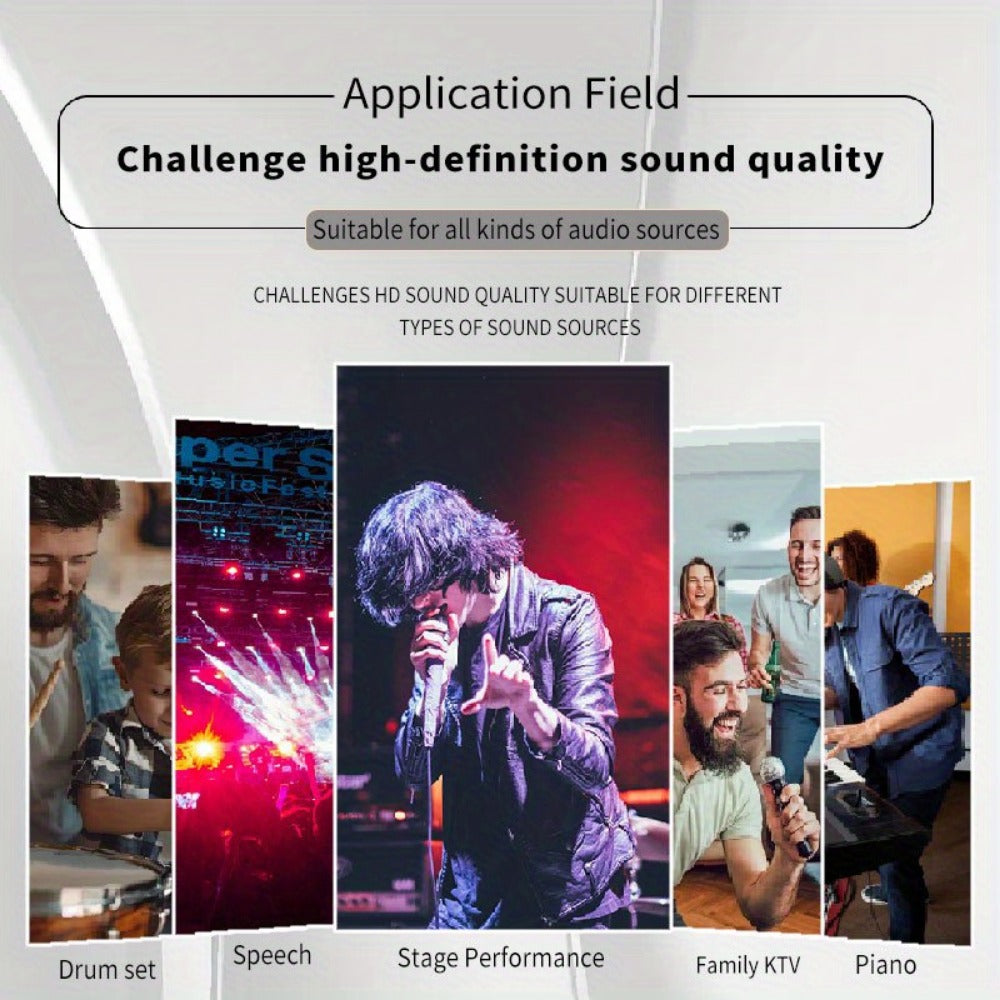 Recording Microphone, Wireless, Four-channel, Handheld for Recording and Streaming