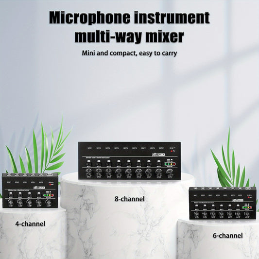 4 6 8 Channel USB Mixer Interface Expander Featuring Noise Reduction for Converting Mono to Stereo Output