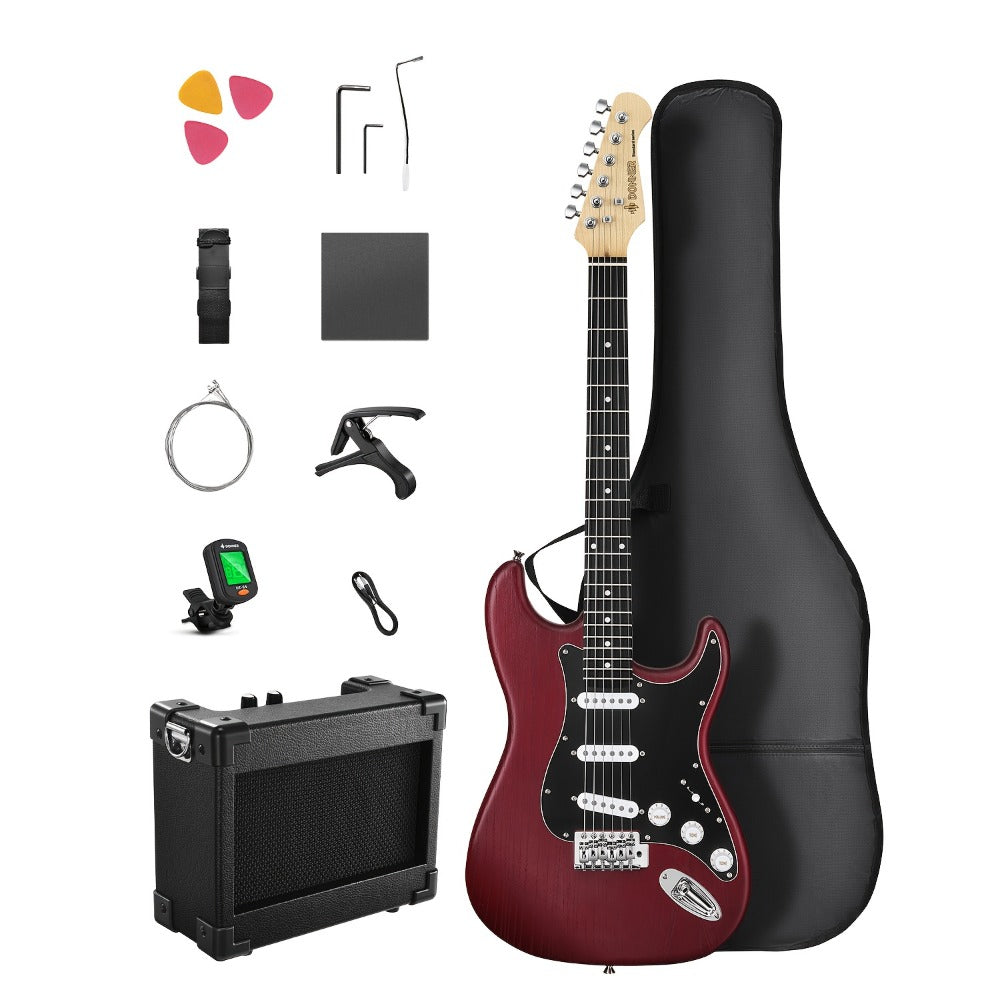 DST-80 Full Size Electric Guitar Kit with SSS Pickups and Amplifier