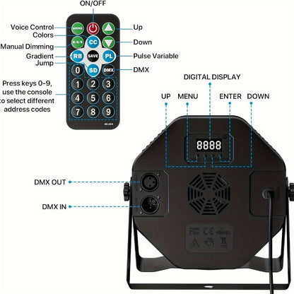 LED Stage Light, DMX Control, RGB, 20/12/10/8/6/4/2/1pc for Stage and Party Lighting