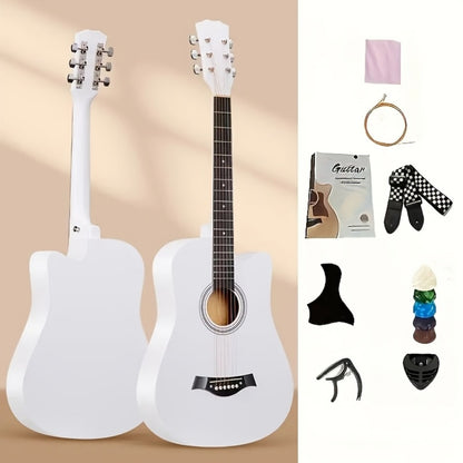 Acoustic Guitar, 38 Inch, Inch, Matte, Beginners for Lessons and Practice