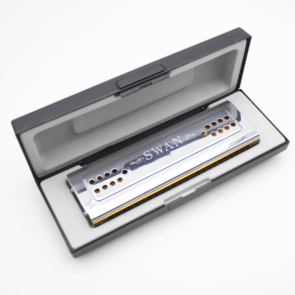Blues Harmonica, Swan, 24-Hole, Tuned for Blues Practice for Home Practice, Rehearsal