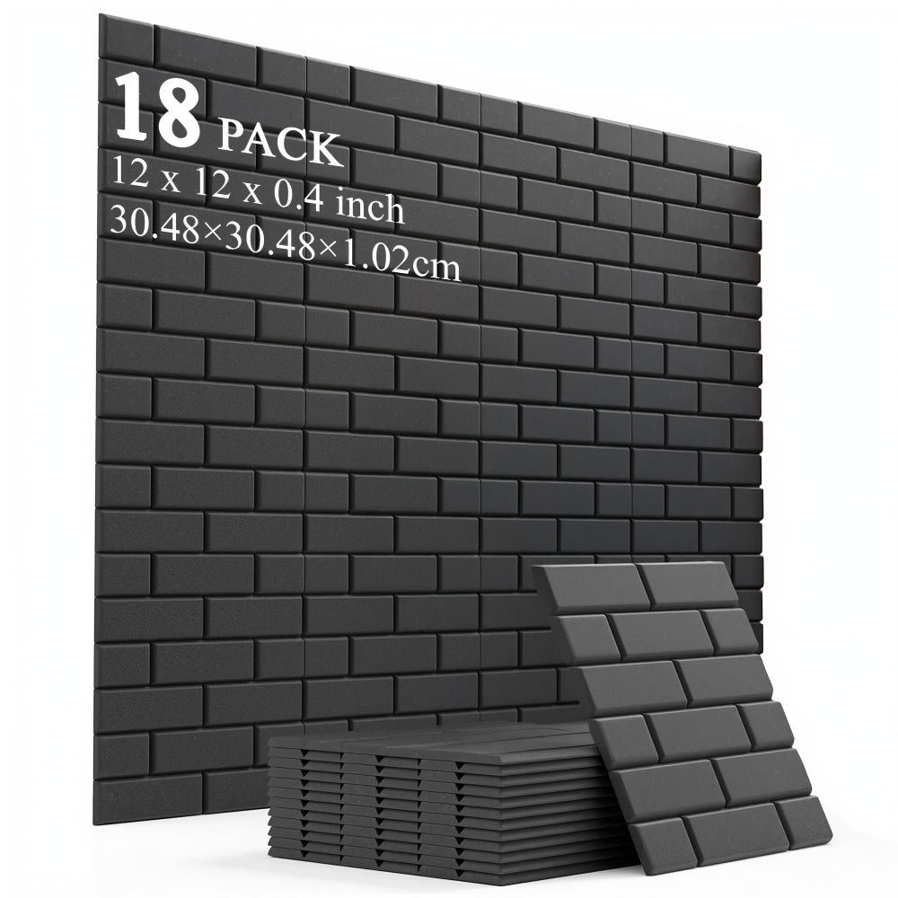Acoustic Wall Panel, 48pcs, Self-Adhesive for Reducing Room Reflections In Recording