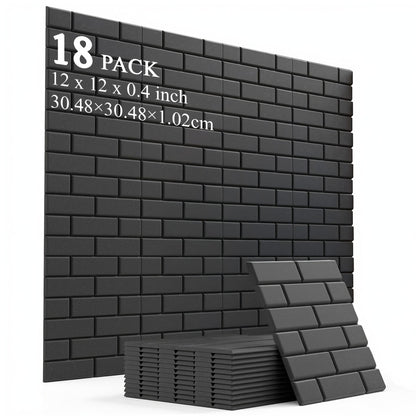 Acoustic Wall Panel, 48pcs, Self-Adhesive for Reducing Room Reflections In Recording