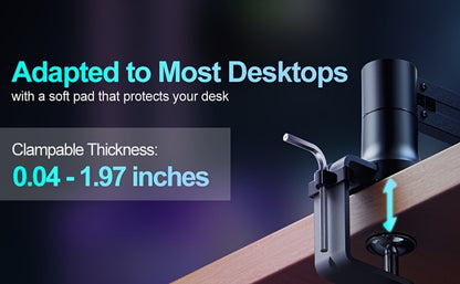 Low-Profile Microphone Boom Arm, 360-Degree Foldable Desk Mount Stand