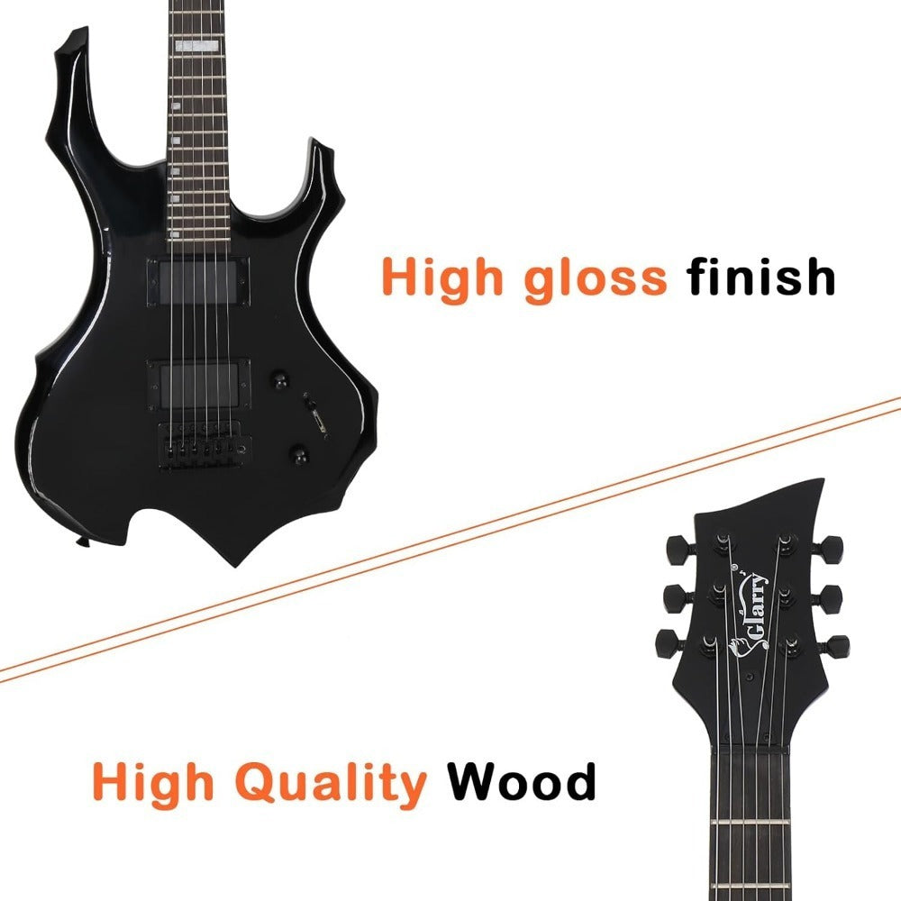 Electric Guitar, Adjustable, Portable, Amp, Set, Black for Lessons and Practice