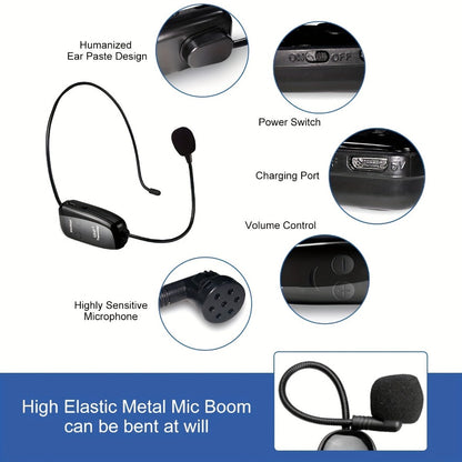 Recording Microphone, 160ft, Wireless, USB, Professional, UHF for Recording and Streaming