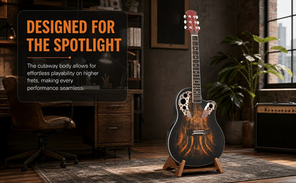 Acoustic Guitar, Adjustable, Full Size, Electric, 41-Inch for Lessons and Practice