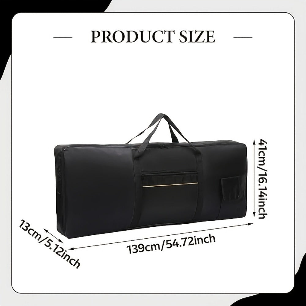 Keyboard Carrying Bag, Portable, 88 Keys, Black, 420D, Oxford for Storage and Travel
