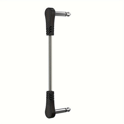 15CM * 3pcs/ 15CM * 5pcs/ 15CM * 3pcs + 30CM * 1pc + 100CM * 1pc Inch Guitar Effects Pedal Cable Connector 1/4" Right Angle TS Mono Black