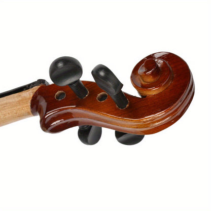 New 3/4 Size Natural-Tone Acoustic Violin Set - Complete W/ Case, Bow & Beginner-Friendly Design