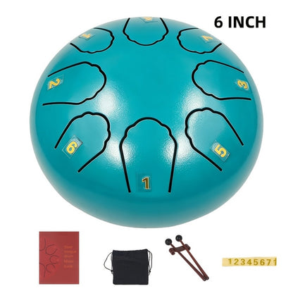 Steel Tongue Drum, 6/8-Inch 8/11-Note Set with Bag, Mallets and Music Book