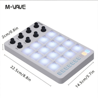 MIDI Pad Controller, USB, Wireless, Professional-Grade, Multi-Effects for Music Production