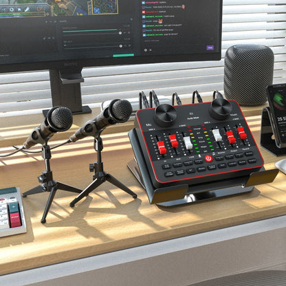 USB Audio Interface, Adjustable, USB, Podcast, Equipment for Recording and Streaming