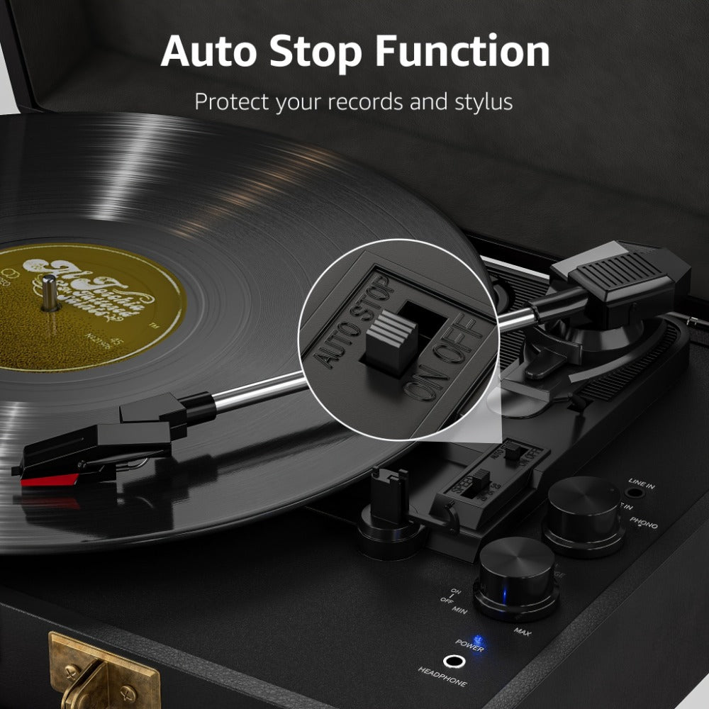 Vinyl Record, Wireless, Portable, Player, Built for Music Listening and Collecting