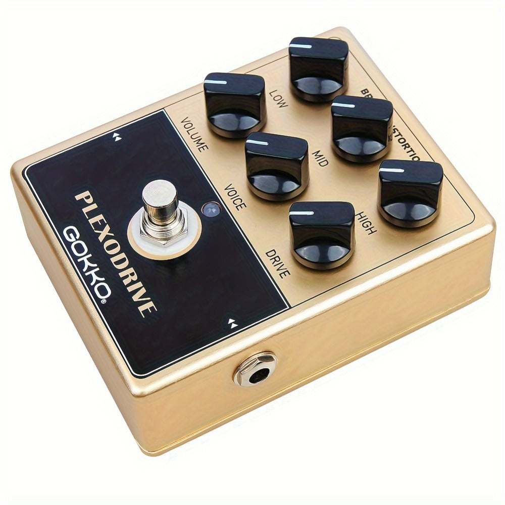 GOKKO Plexodrive British Distortion Pedal with 6-Band Tone Controls