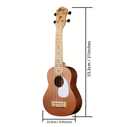 Soprano Ukulele, Portable, 21 Inch, WINZZ, TG-U2, Inch for Lessons and Practice