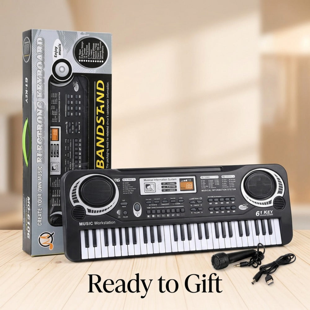 Portable Electronic Keyboard, I4250US, USB, Portable, 61-Key, Piano, Mic for Beginner