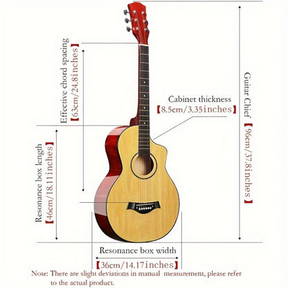 Guitar Pick Set, 38 Inches, 6 Pieces, Complete, Acoustic for Practice and Performance