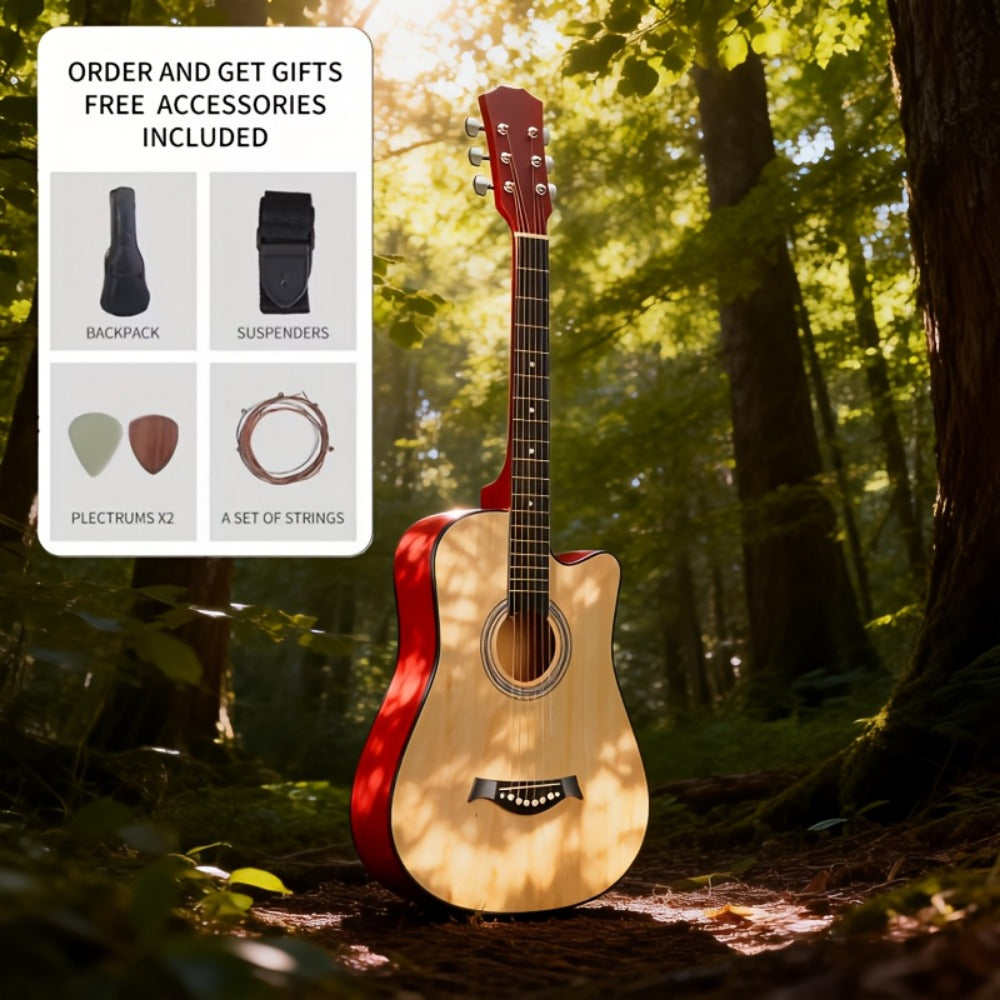 Acoustic Guitar, Portable, 38 Inch, Halloween, Inch, Starter for Lessons and Practice