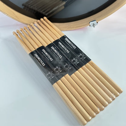 5A Wooden Drumsticks, 4 or 10 Pairs for Practice and Performance